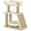 PawHut PawHut Cat Tree Kitten Tower with Scratching Post Bed Perch Toy, Light Brown 9