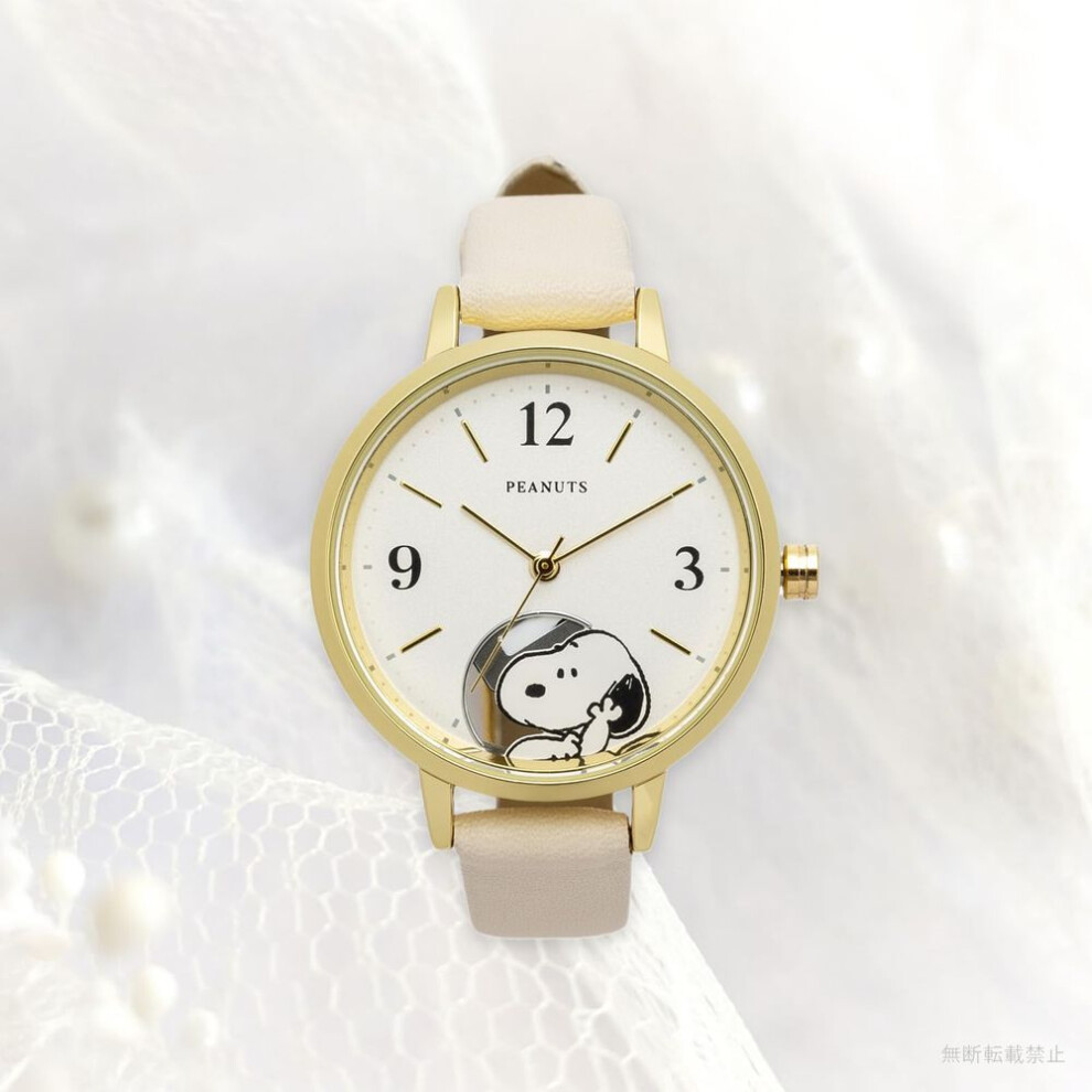 Watch Analog Leather Strap Snoopy Hide And Seek Watch G White [fieldwork] Women's Pnt044-1