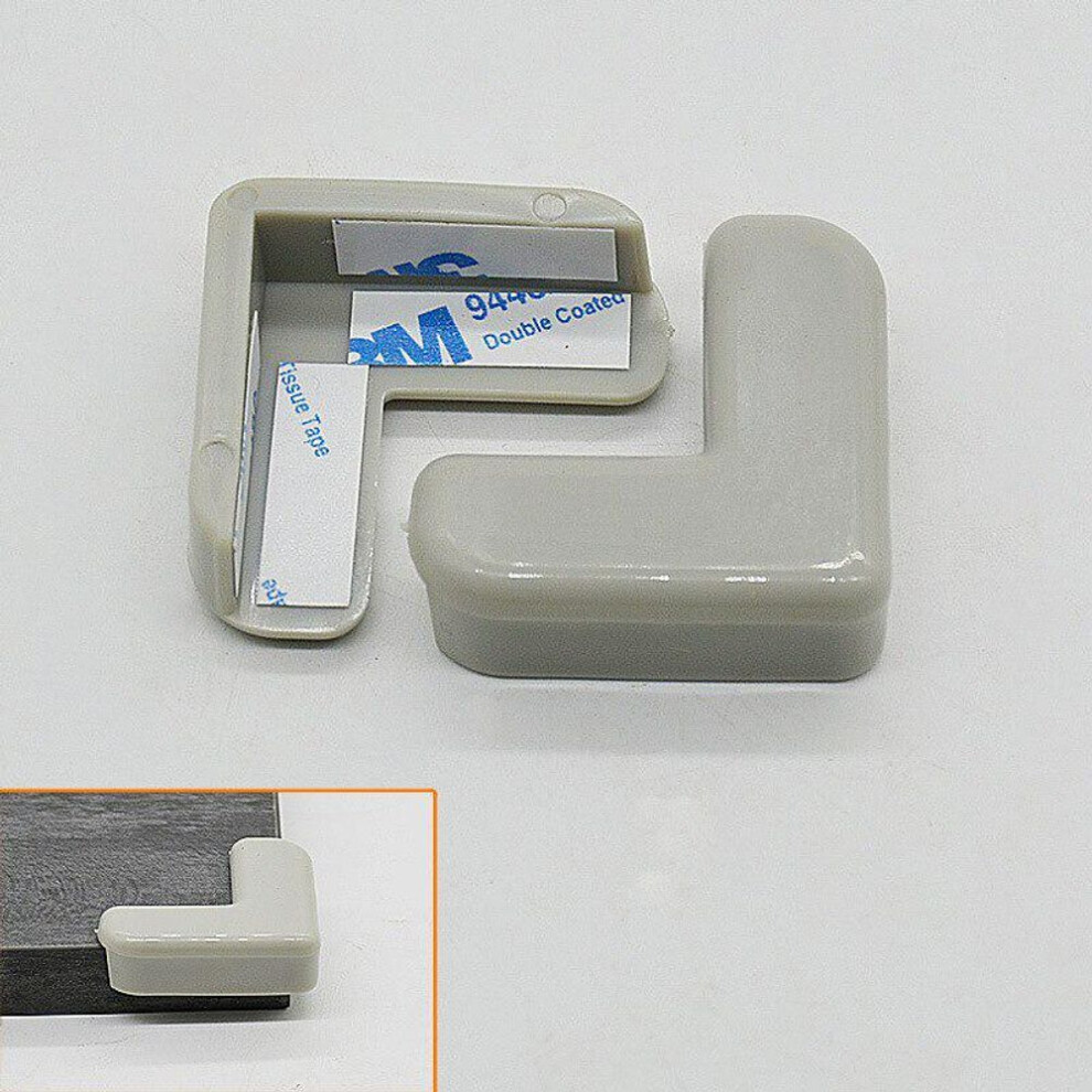 (grey) 4pcs/set Baby Safety L Shape Transparent Protector Cover Table Corner Guards Children Protection Furnitures Edge Corner Guards