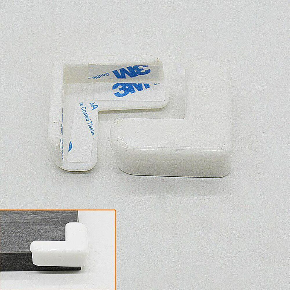 (white) 4pcs/set Baby Safety L Shape Transparent Protector Cover Table Corner Guards Children Protection Furnitures Edge Corner Guards