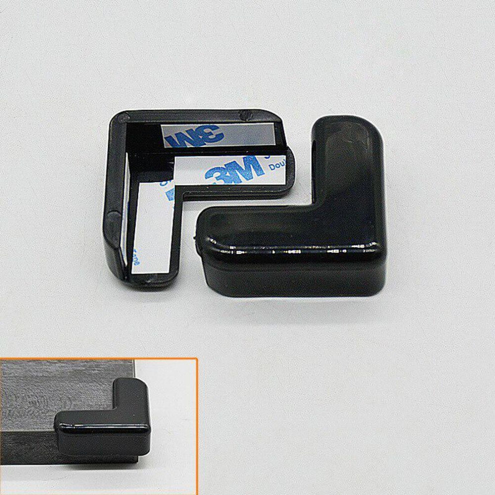 (black) 4pcs/set Baby Safety L Shape Transparent Protector Cover Table Corner Guards Children Protection Furnitures Edge Corner Guards