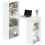 Homcom HOMCOM 120cm Computer Desk Bookshelf Writing Table 6 Shelves White 9