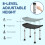Homcom HOMCOM Aluminium Shower Stool w/ Adjustable Height Non-Slip Bath Stool Black 8