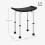 Homcom HOMCOM Aluminium Shower Stool w/ Adjustable Height Non-Slip Bath Stool Black 4