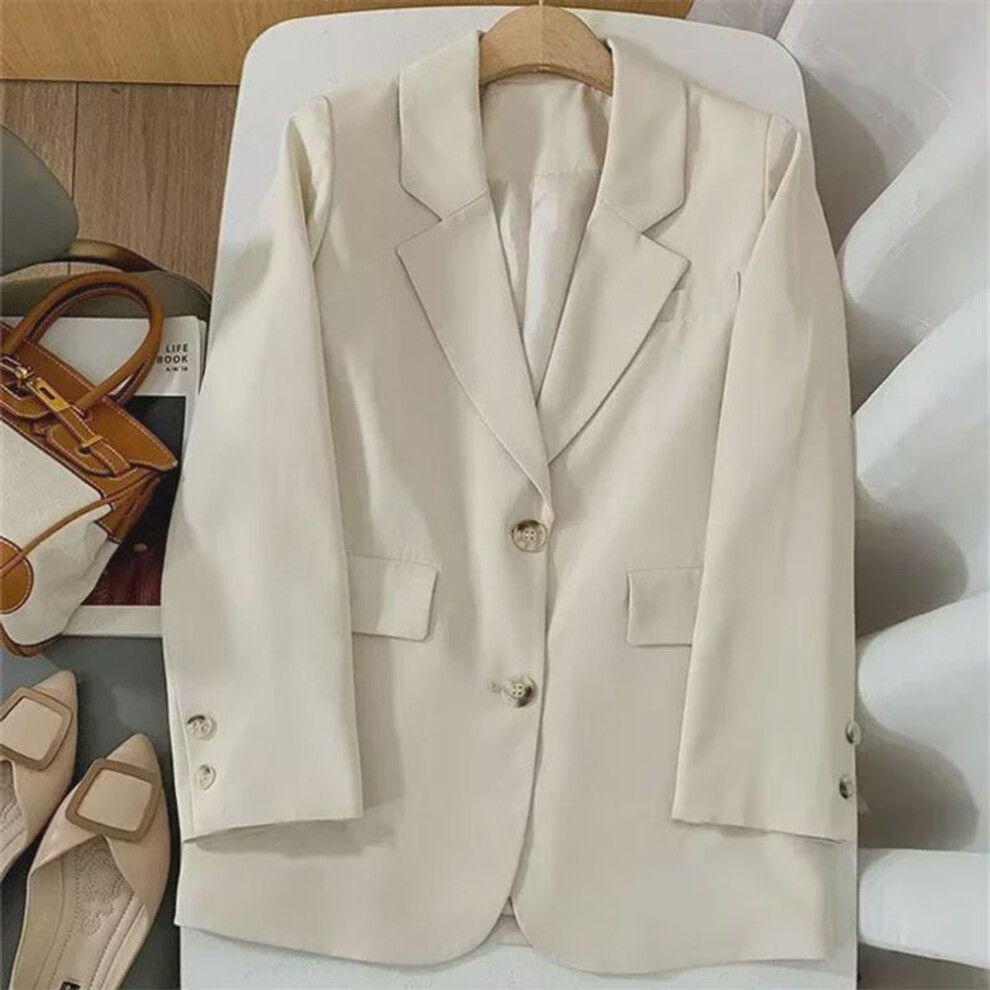 (lemon yellow, L) Women's Light Blue Two-button Casual Suit Jacket - Autumn Korean Style