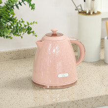(Pink) HOMCOM Electric Kettle, Fast Boil, 1.7L, 3kW, Auto Shut-off