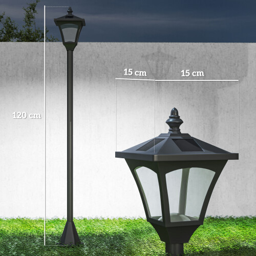 Outsunny Outsunny Outdoor Garden Solar Light with Base Freestanding Energy-saving Optical 2