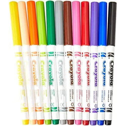 Crayola CRAYOLA SuperTips Washable Fineline Markers - Assorted Colours (Pack of 144) 2