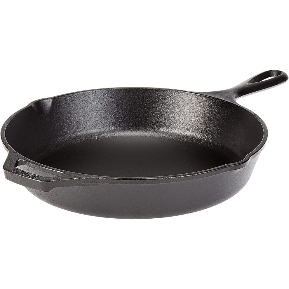 Lodge Pre-Seasoned Cast Iron Skillet Frying Pan. Made in The USA. 26 cm/10.25 inch, Multi-Coloured, 10.25-Inch