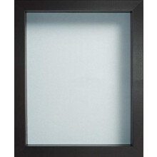 Radcliffe Black Wooden Deep 3D Box Frame 24x18 inch, Light Blue Backing Board * Choice of Sizes* Fitted with Perspex