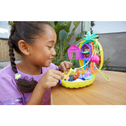 Polly Pocket Polly Pocket Tropical Pineapple Purse Playset, 2 Dolls 2