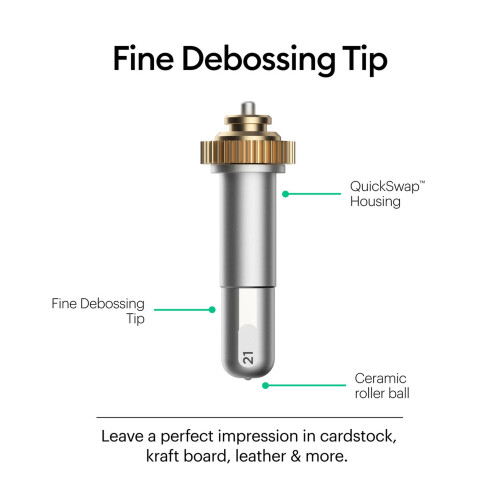 Cricut 2006835 Fine Debossing Tip + QuickSwap Housing, Multicolour, Blade 2