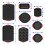 NutriChef Baking Tray Set, 8 Piece Non-Stick, Black/Red 3