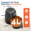 Midea Air Fryer 4L, 1500W, 8 Modes, 35-200C 3