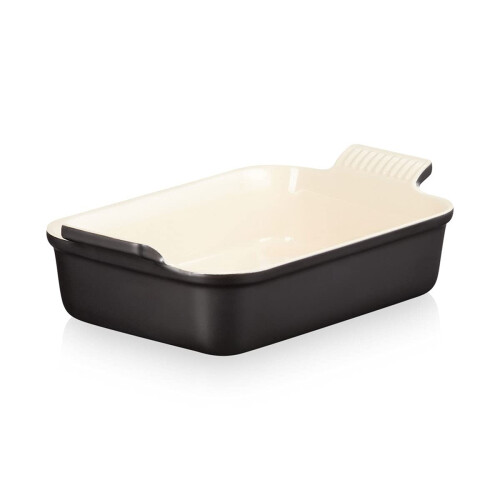 Le Creuset Le Creuset Heritage Rectangular Dish, Stoneware, 26 cm, 2.4 litres, Matte Black, 71102260000001 1