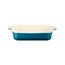 Le Creuset Heritage Rectangular Dish, Stoneware, 32 cm, 2.31 kg, Deep Teal, 71102326420001