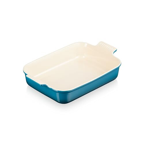 Le Creuset Le Creuset Heritage Rectangular Dish, Stoneware, 32 cm, 2.31 kg, Deep Teal, 71102326420001 2