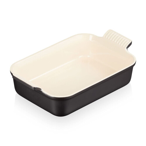 Le Creuset Le Creuset Heritage Rectangular Dish, Stoneware, 26 cm, 2.4 litres, Matte Black, 71102260000001 2