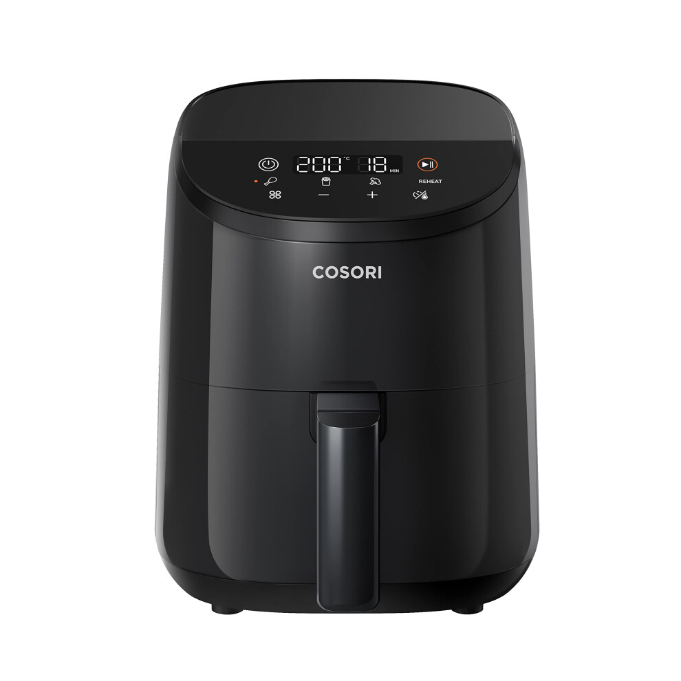 Cosori Small Air Fryer, 2L, Led Touch-Control, 900W, Nonstick, Black