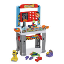 VTech My Busy Workbench, Interactive Toddler Toy, Pretend Play Tools, 100+ Pieces, Lights, Music & Sounds, Kids Gifts 3, 4, 5 + Years, English Version