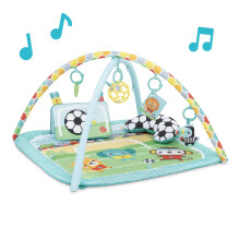 Bright Starts Grip & Kick Oball Activity Gym, Football Theme with Easy-Grasp Baby Toys, Unisex, Newborn+