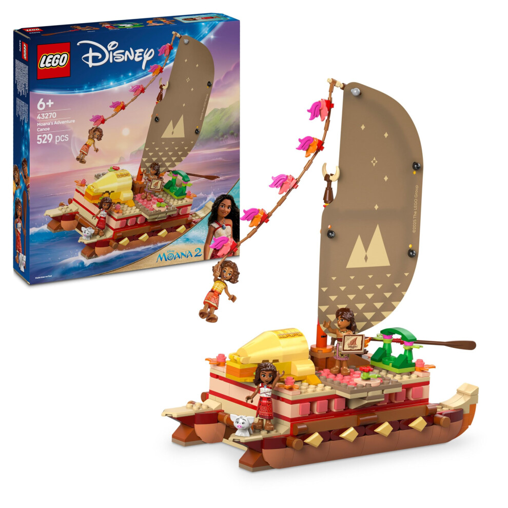 Lego Disney Moana's Adventure Canoe - Buildable Toy Boat, 43270