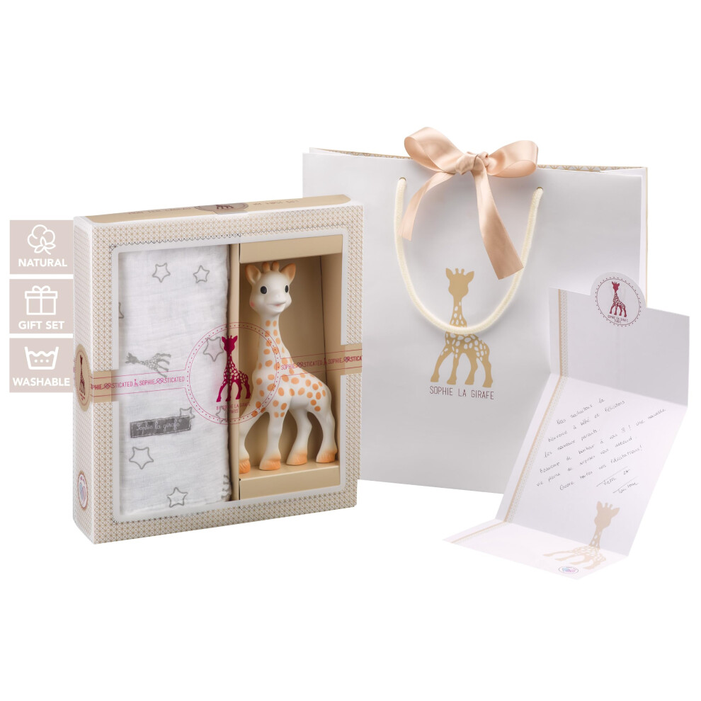 Sophie la girafe Teether Gift Set - Teether & Cotton Blanket