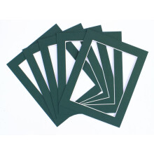 Frame Company Pack of 10 Bottle Green Mounts A2 for A3 *Choice of Colours*