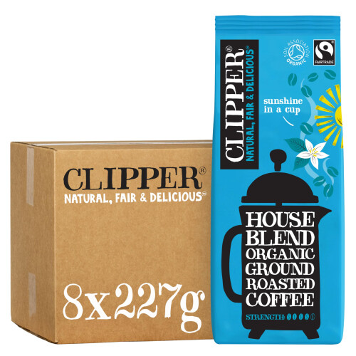 Clipper Clipper Roast & Ground Coffee House Blend 227g-8 Pack 1