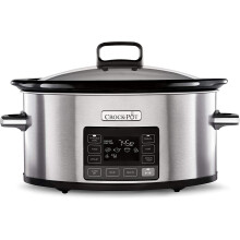 Crock-Pot TimeSelect Digital Slow Cooker 5.6L - Keep Warm, Stainless Steel
