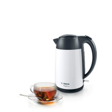 Bosch DesignLine TWK3P421GB Stainless Steel Cordless Kettle, 1.7 Litres, 3000W - White & Black