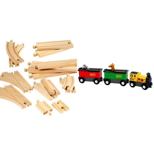 Brio BRIO World Train Track Expansion & Safari Train 1