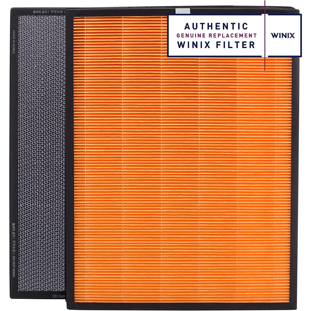 WINIX Replacement Filter T for Air Purifier ZERO Pro and HR1000, Air Purifier HEPA filter (99,999%) and Activated Carbon Pellet filter.