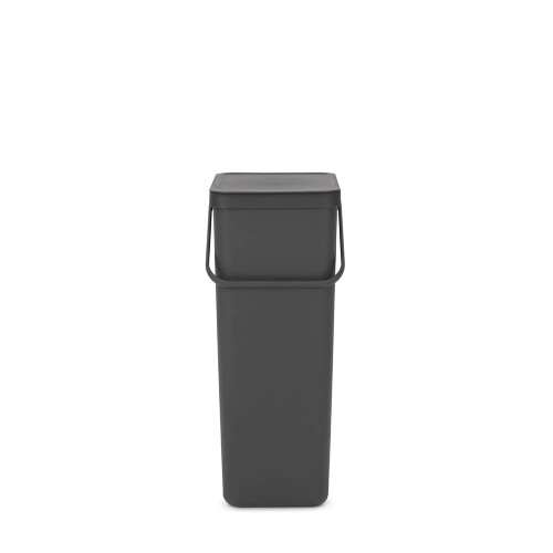 Brabantia Brabantia Sort & Go Recycling Bin 40L Grey - Stackable, Handle, Removable Lid 2