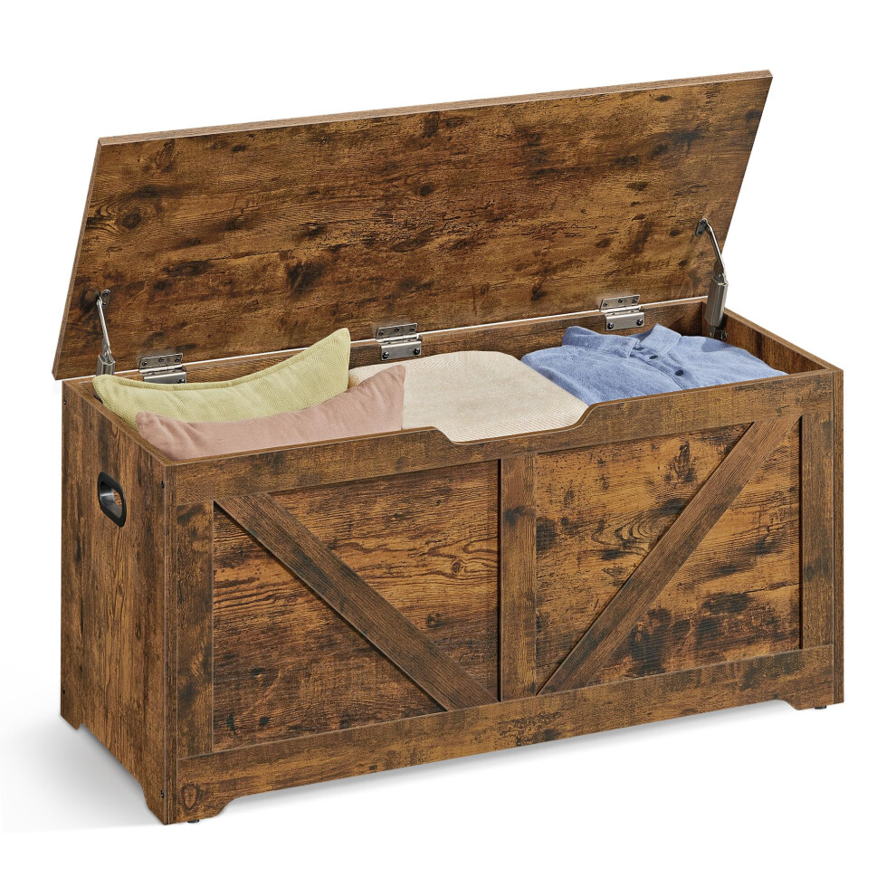 VASAGLE Storage Chest/Bench 40 x 100 x 46 cm - Rustic Brown