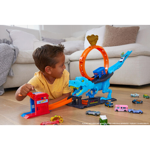 Hot Wheels Hot Wheels City Racetrack, T-Rex Chomp Down - Includes 1 Toy Car 2