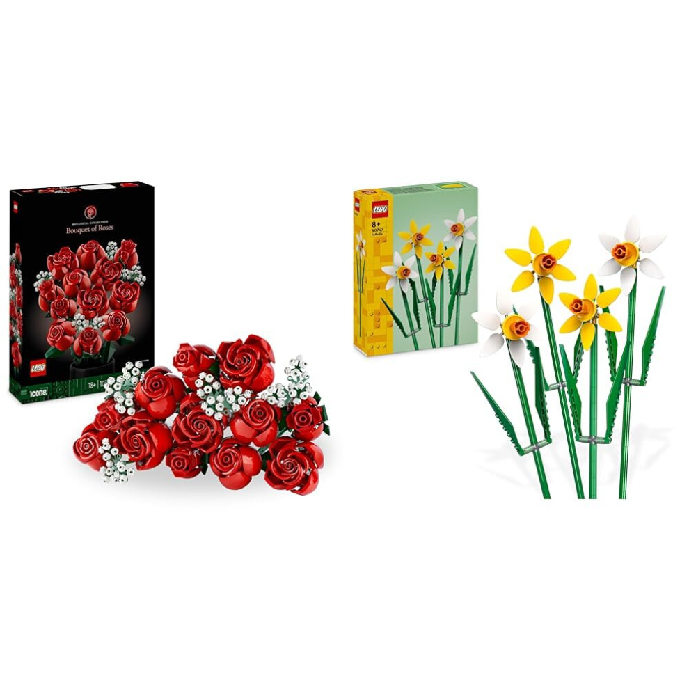 LEGO Icons Bouquet of Roses, Artificial Flowers