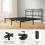 ZINUS Elias Single Bed Frame 190x90cm, Metal, Headboard, Black 7