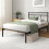 ZINUS Elias Single Bed Frame 190x90cm, Metal, Headboard, Black 4