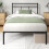 ZINUS Elias Single Bed Frame 190x90cm, Metal, Headboard, Black 1