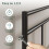 ZINUS Elias Single Bed Frame 190x90cm, Metal, Headboard, Black 10
