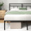 ZINUS Elias Single Bed Frame 190x90cm, Metal, Headboard, Black 5