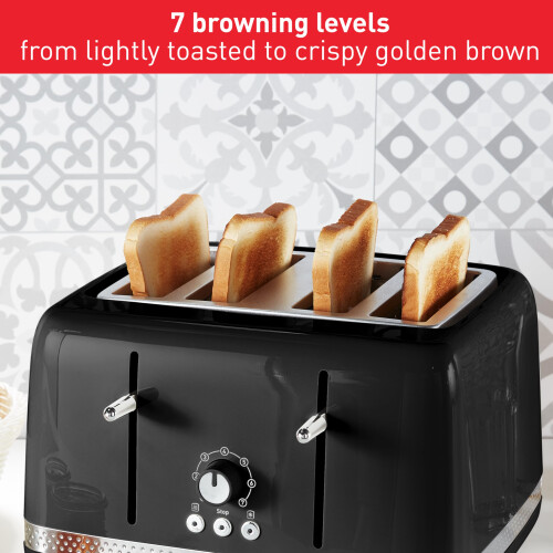 Tefal Tefal Soleil 4-Slice Toaster - 7 Browning Levels, Black 2