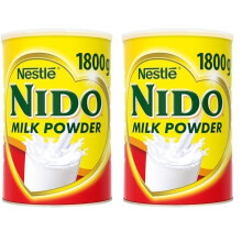 Nido Instant Full Cream Milk Powder, Substitute for Fresh Milk, for Tea & Coffee 1.8kg Tin (Pack of 2)