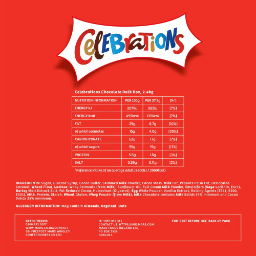 Celebrations Celebrations Bulk Chocolate Box, 2.4kg, Assorted Chocolates Gift Box with Mini Chocolate Bars & Biscuits 2