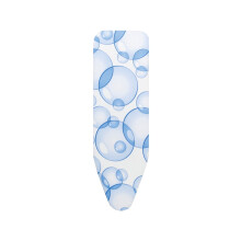 Brabantia PerfectFlow Ironing Board Cover (B Board / Bubbles) Heat-Resistant, Non-Slip, Cord Fastener