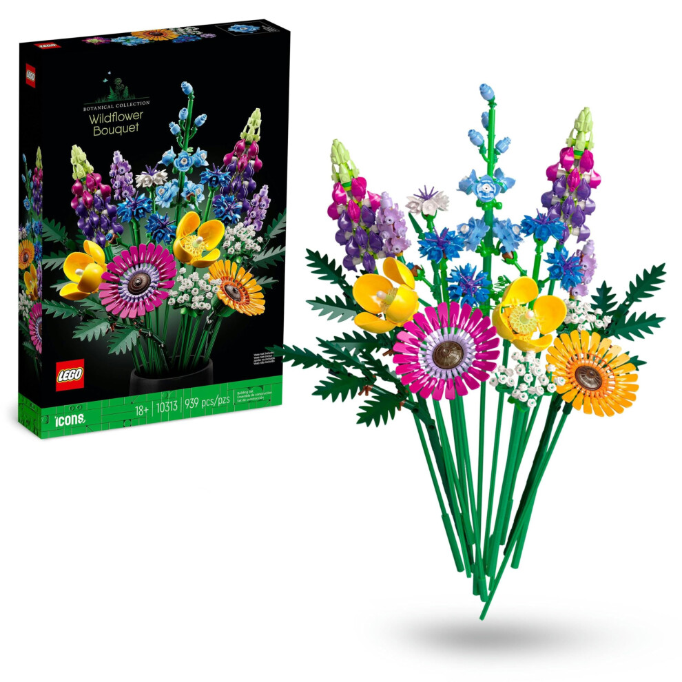LEGO Botanicals Wildflower Bouquet Set, Artificial Flowers 10313