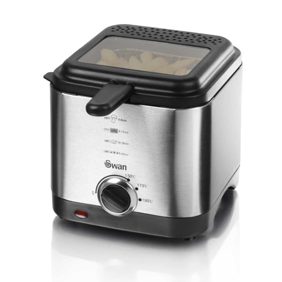 Swan 1.5L Fryer, Viewing Window, Adjustable Thermostat, 900W