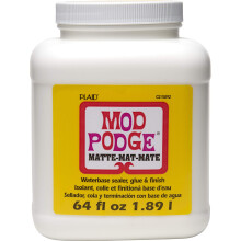 Mod Podge Matte Waterbase Sealer, Glue and Finish - 64 oz