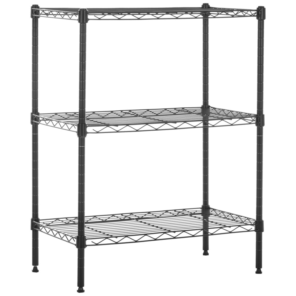Amazon Basics 3-Shelf Narrow Storage Unit - Adjustable Shelves - Black